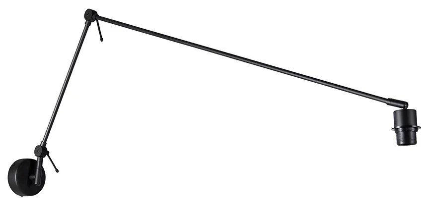 Moderná nástenná lampa čierna nastaviteľná - Blitz