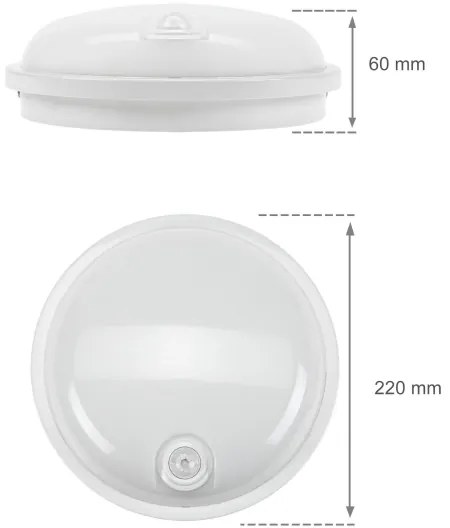LED Technické svietidlo s PIR senzorom LED/20W/230V IP54