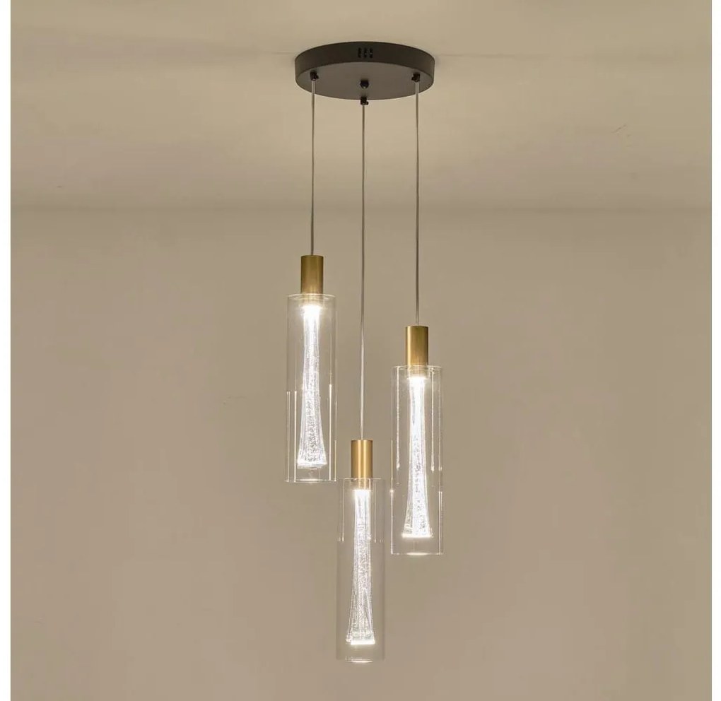 LED Luster na lanku LED/21W/230V 3000K