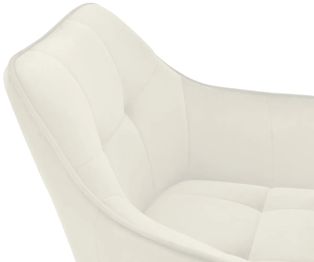 Jedálenská stolička Scott - zamat - Krémová