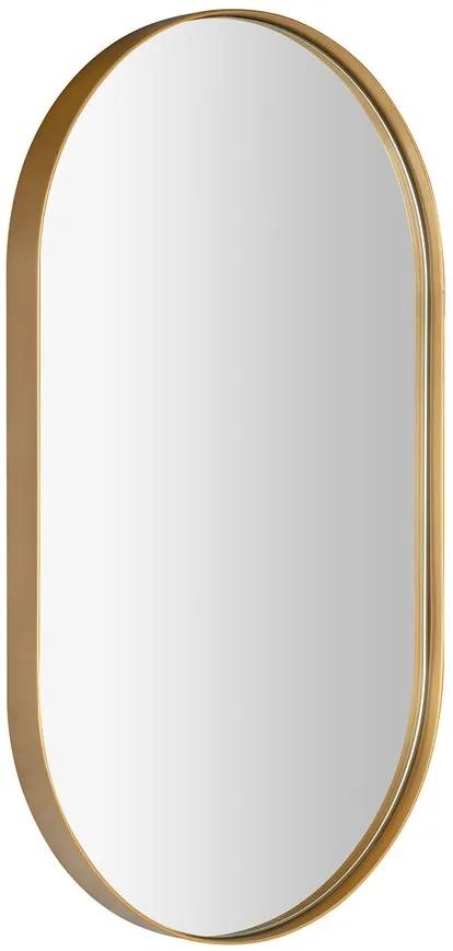 Sapho, PUNO zrkadlo v kovovom ráme 40x70cm, zlatá matná, ORT470