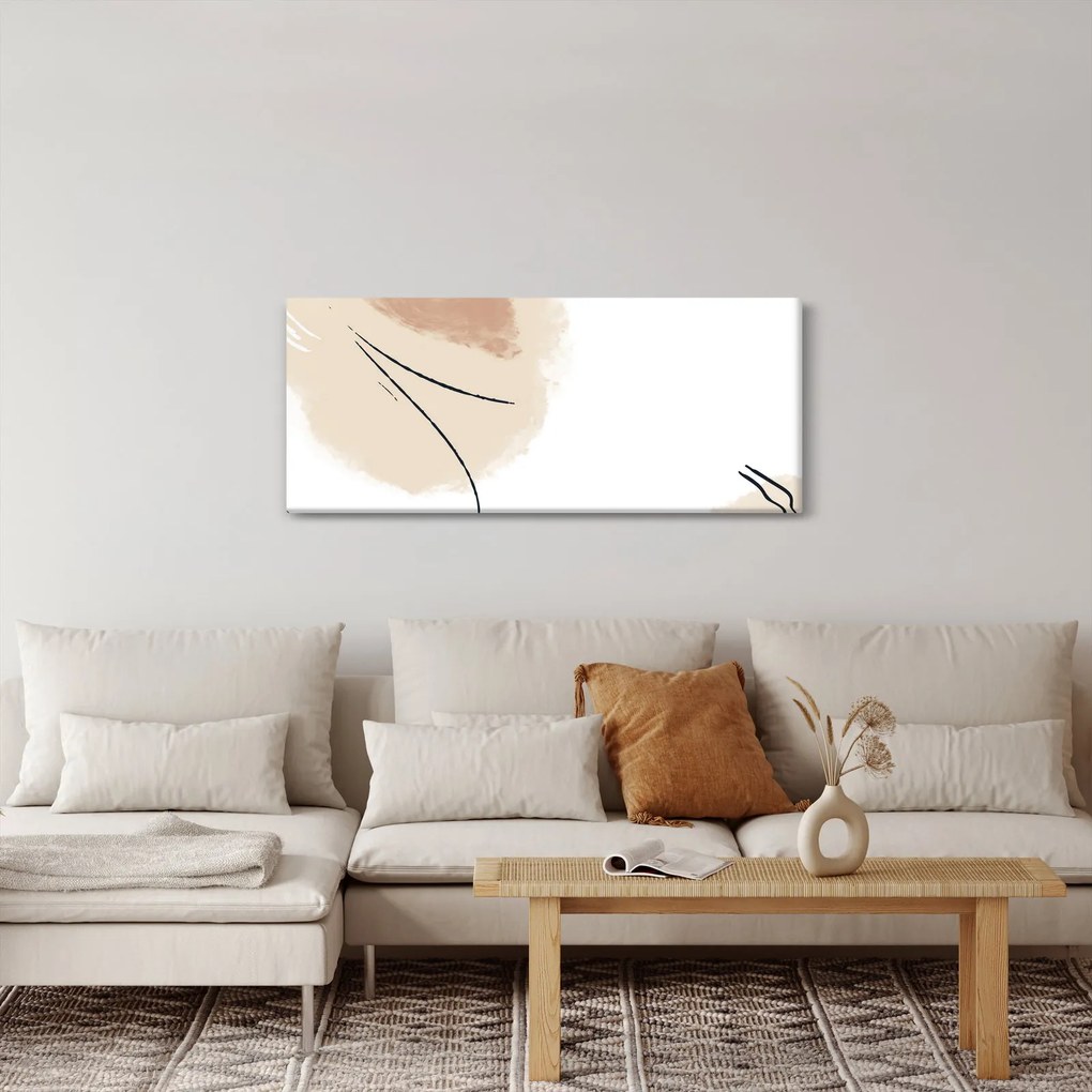 Obraz - Biela abstrakcia (120x50 cm)