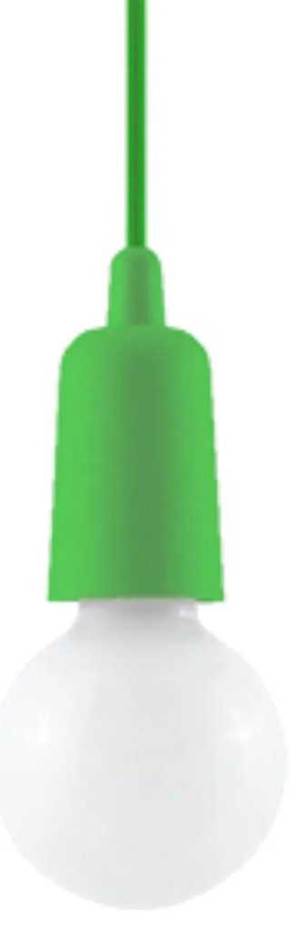 Závesné svietidlo Diego 1, zelené telo svietidla