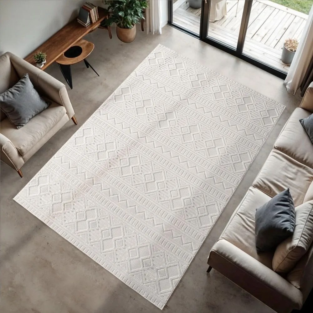 Krémový vnútorný a vonkajší koberec 160x230 cm Doha 1652 Cream – Ayyildiz Carpets