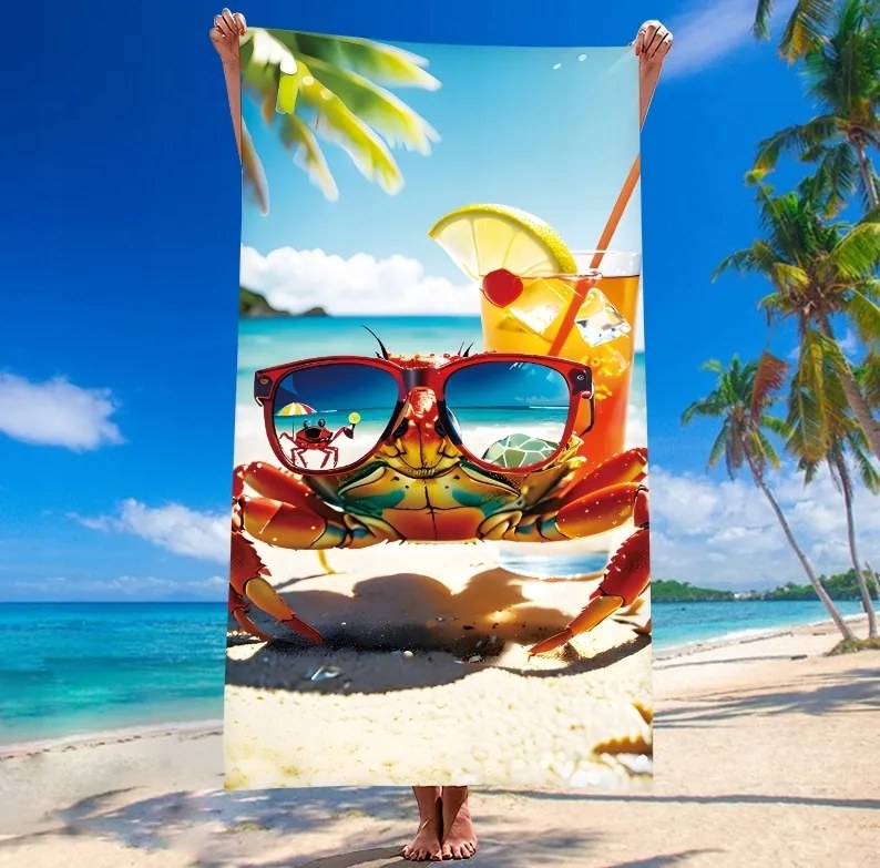 Plážová osuška JUST CHILL 100x180 cm farebná, 100% mikrovlákno
