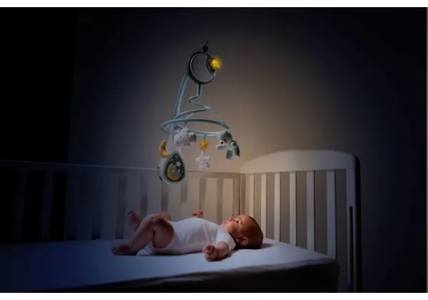 Chicco - Kolotoč nad postieľku s melódiou 3v1 NEXT2DREAMS 3xAA modrá