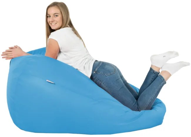 Sedací vak SAKO blankitný ekokoža