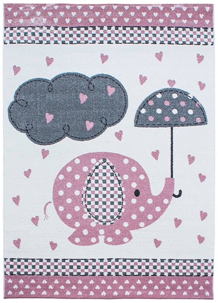 Koberce Breno Kusový koberec KIDS 570 Pink, ružová, viacfarebná,160 x 230 cm