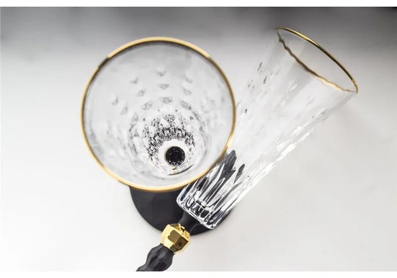 BOHEMIA PRESTIGE CONTE BLACK POHÁR NA ŠAMPANSKÉ 170ML SADA 6 KS