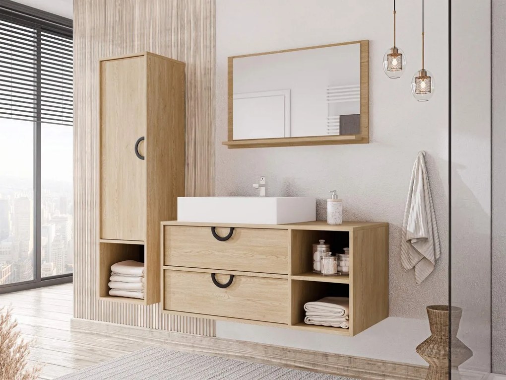 Kúpeľňový nábytok Gewiro, Farby: dub cremona, Sifón: bez sifónu, Umývadlo: áno, Umývadlová batéria: Maro Blo 020M