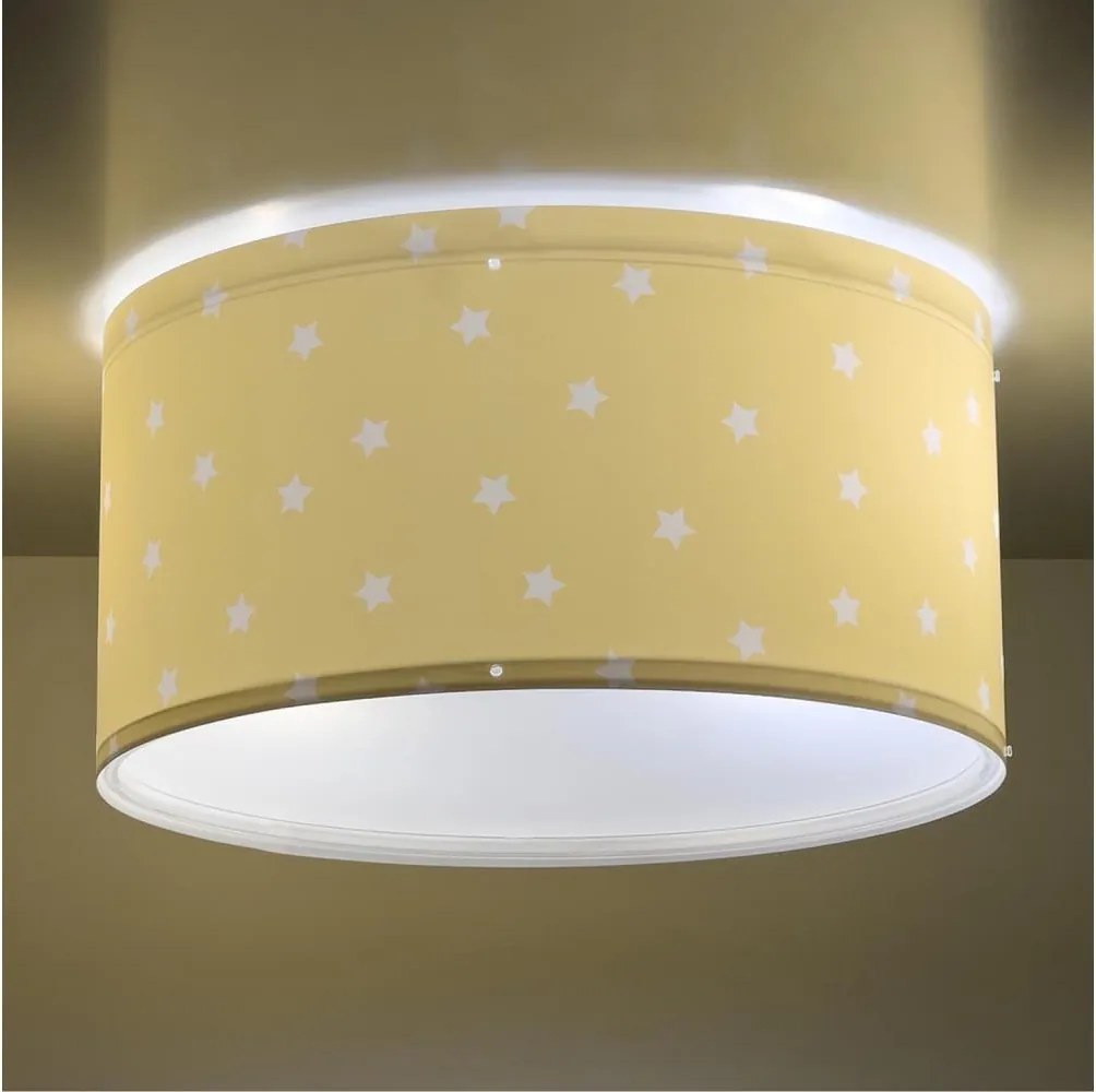 Dalber 82216A - Detské stropné svietidlo STAR LIGHT 2xE27/60W/230V žltá
