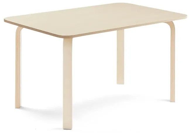 Stôl ELTON, 1200x800x640 mm, laminát - breza, breza