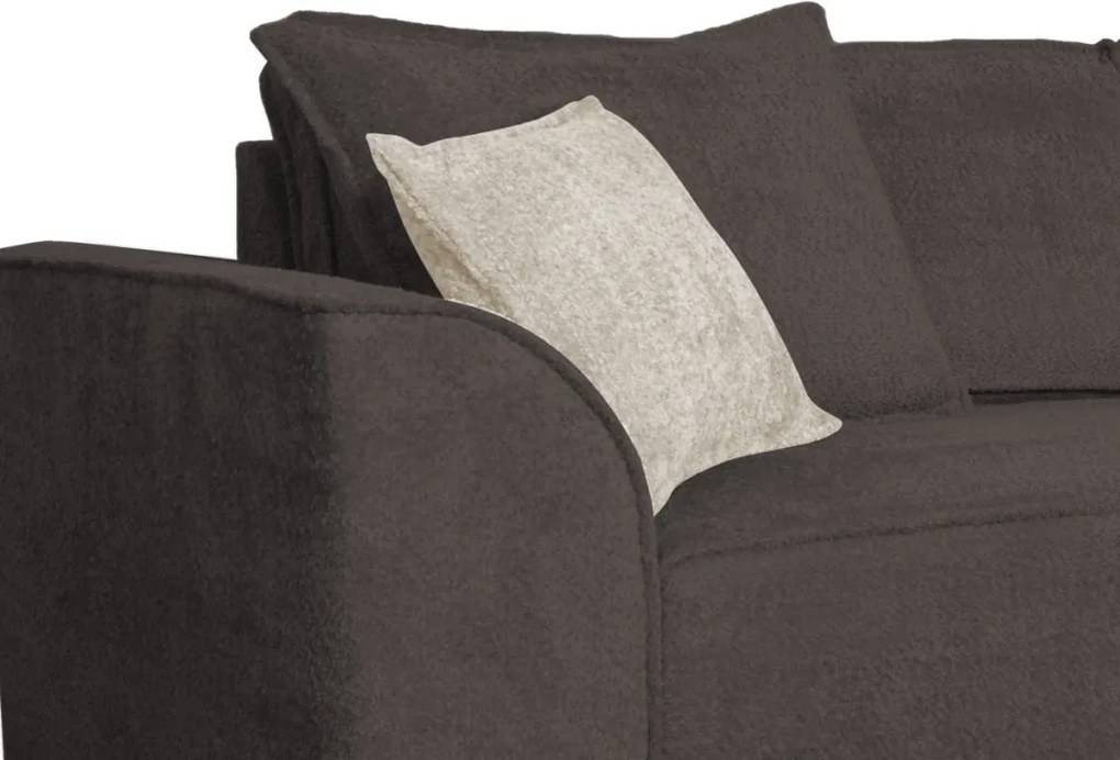 Pohovka John, hnedá látka so štruktúrou