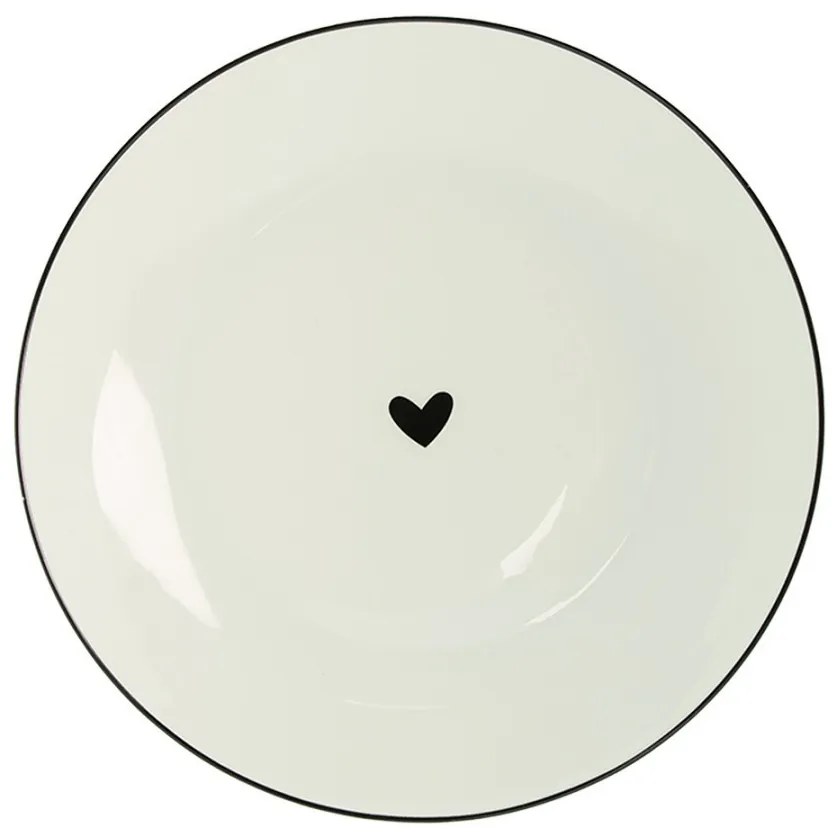 Porcelánový dezertný tanierik so srdiečkom Love Birds - Ø 20*2 cm