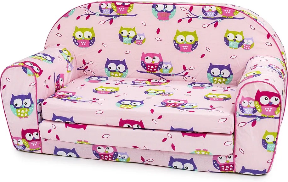 Bino Mini pohovka ružová Sovičky
