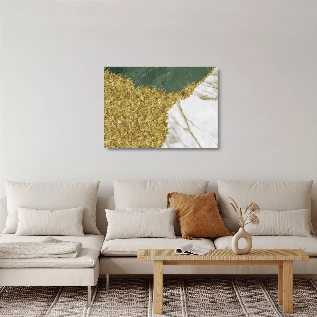 Sklenený obraz - Zelený mramor N⁰2 (70x50 cm)