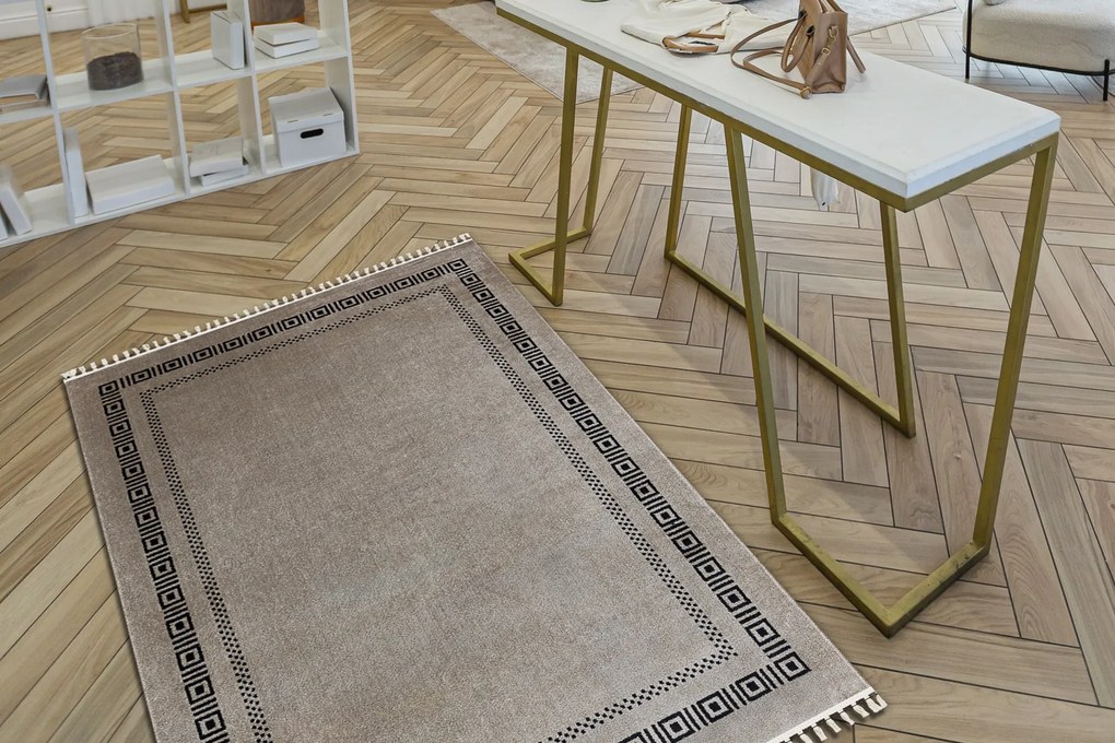 Koberec AMOUR 53098A béžovo/ čierny- grécky