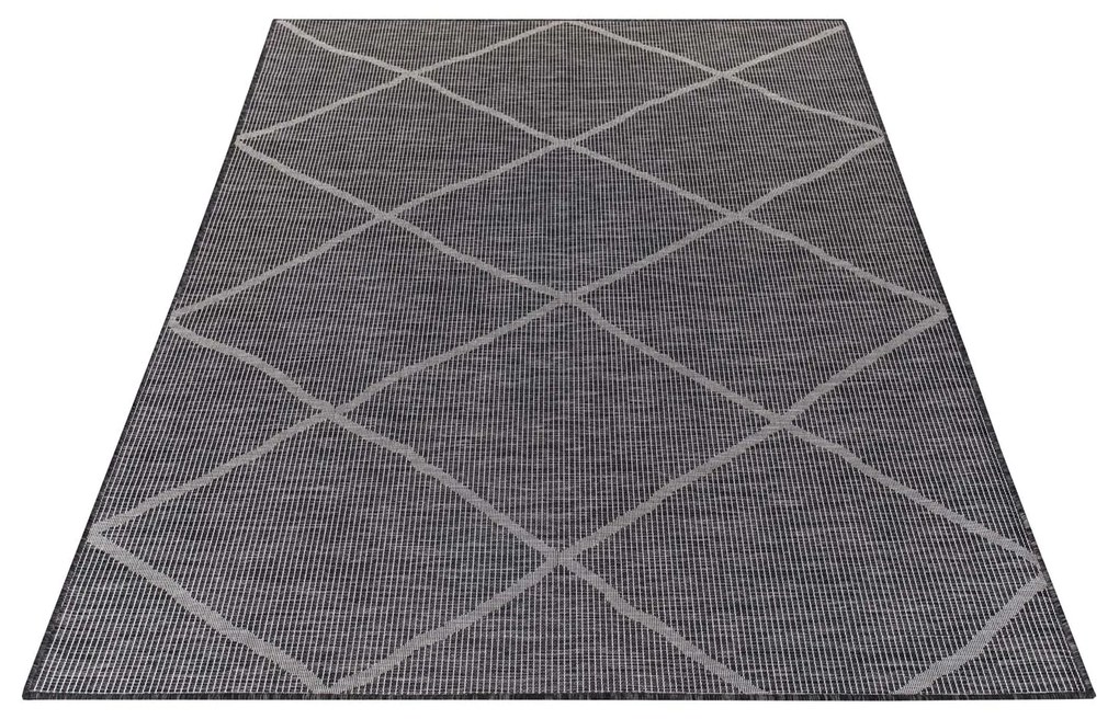 Dekorstudio Šnurkový koberec PALM 3075 - grafitový Rozmer koberca: 80x150cm