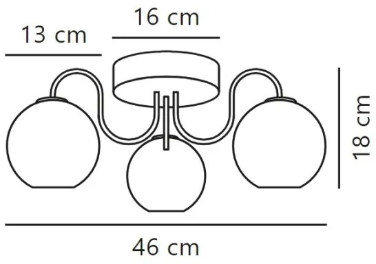Nordlux - Prisadený luster FRANCA 3xE14/40W/230V