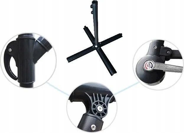 TRENDIE Záhradný slnečník Sunny - cappucino 300cm