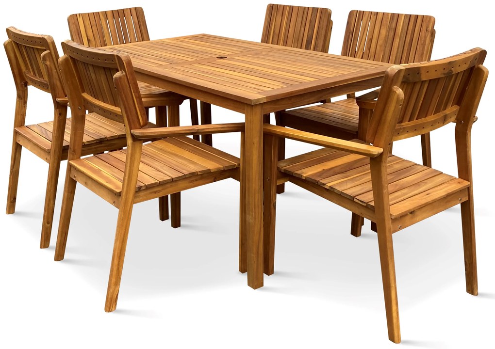 Noela Záhradná drevená zostava 1+6 Lucy I.