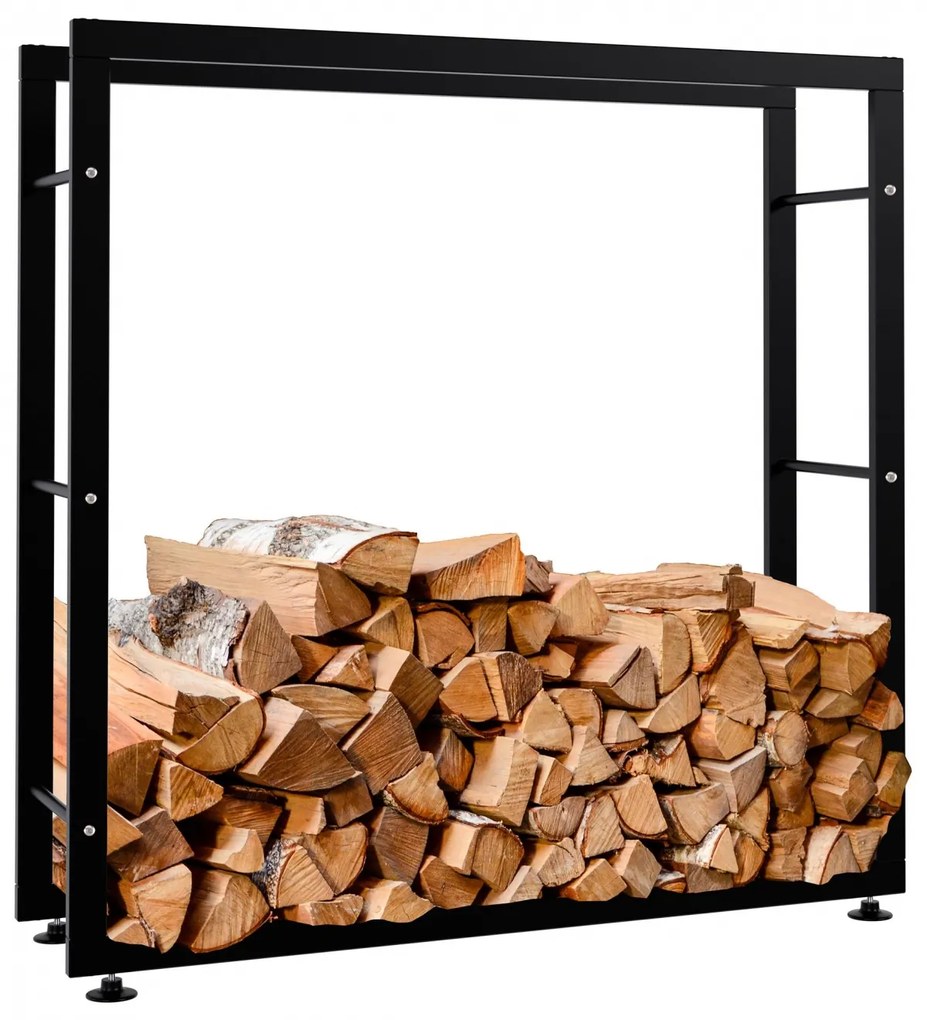 Stojan na drevo Keri V2 25x100x100, čierna