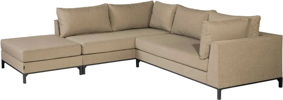 Béžová záhradná pohovka Exotan Sicilie, ľavý roh