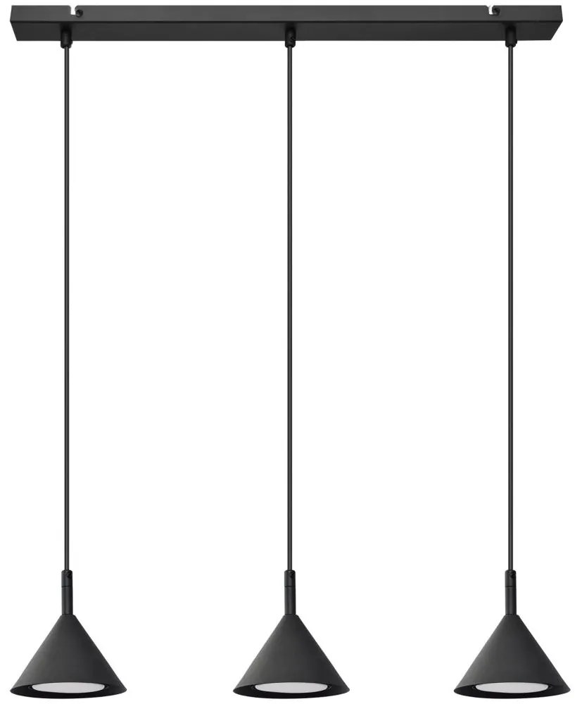 Luster na lanku ETNA 3xGX53/10W/230V čierna