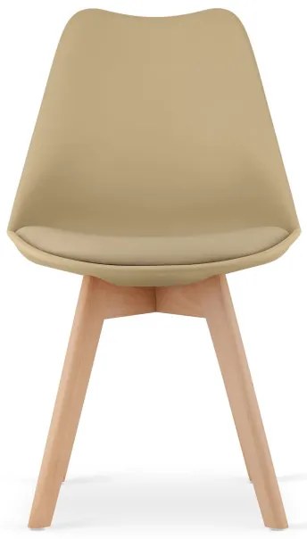 Set dvoch jedálenských stoličiek MARK tmavobéžové / hnedé nohy (2ks)