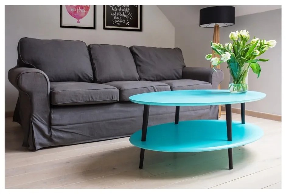 Svetlosivý konferenčný stolík so zníženou spodnou doskou Ragaba OVO