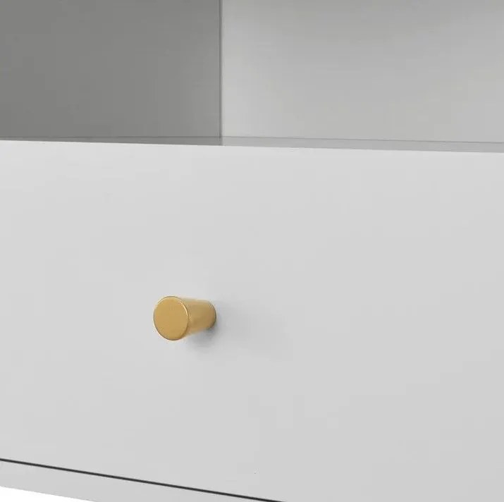 Detský nočný stolík, biely so zásuvkou a policou