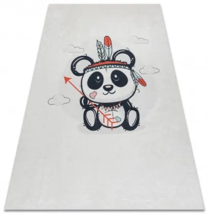 Koberec protišmykový BAMBINO 1129 Panda pre deti - krémový