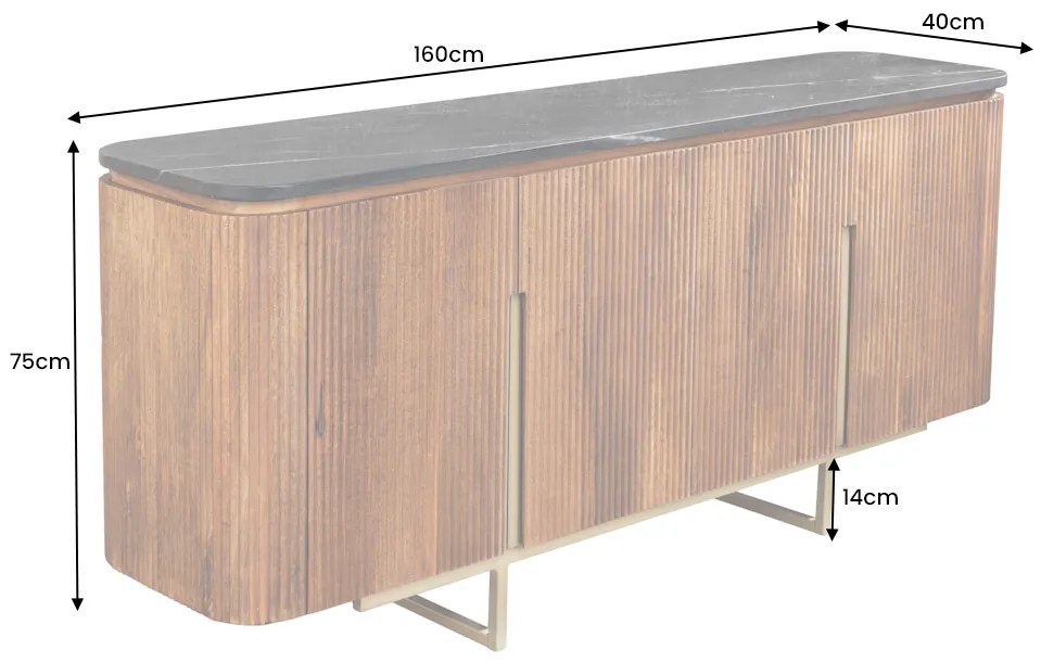 Komoda z kolekcie Gatsby 160cm Mango