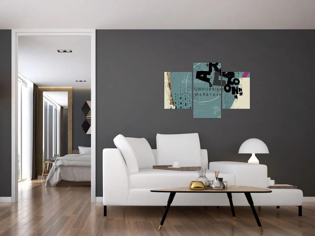 Obraz - Lietajúci balón s dúhou (90x60 cm)