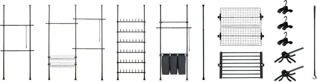 Wenko Súprava 2 trojháčikov Herkules, čierna