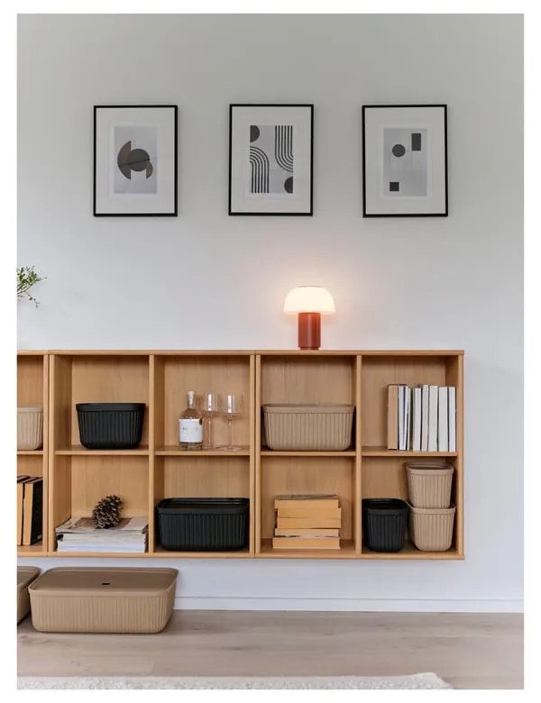 Čierne úložné boxy v súprave 2 ks s vekom 32x23x20,5 cm Pulp – Zone