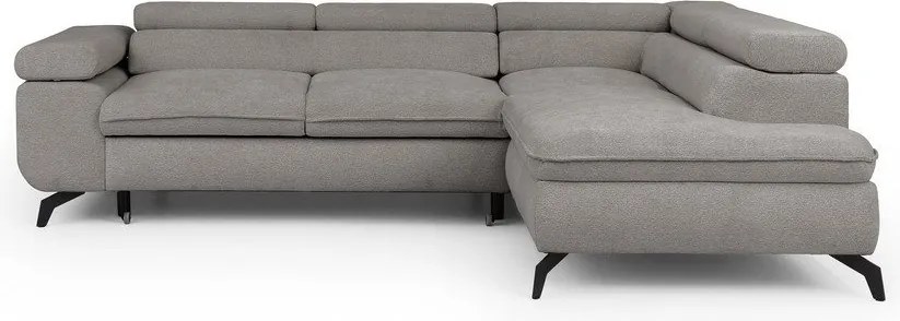 Svetlosivá ženilková rohová pohovka (pravý roh/do L) Marbeya – Ropez