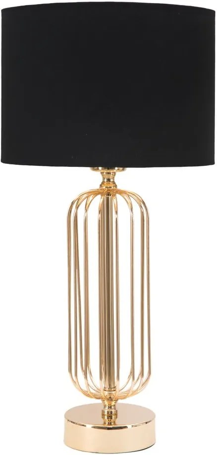 Stolová lampa v čierno-zlatej farbe Mauro Ferretti Glam Towy, výška 51 cm