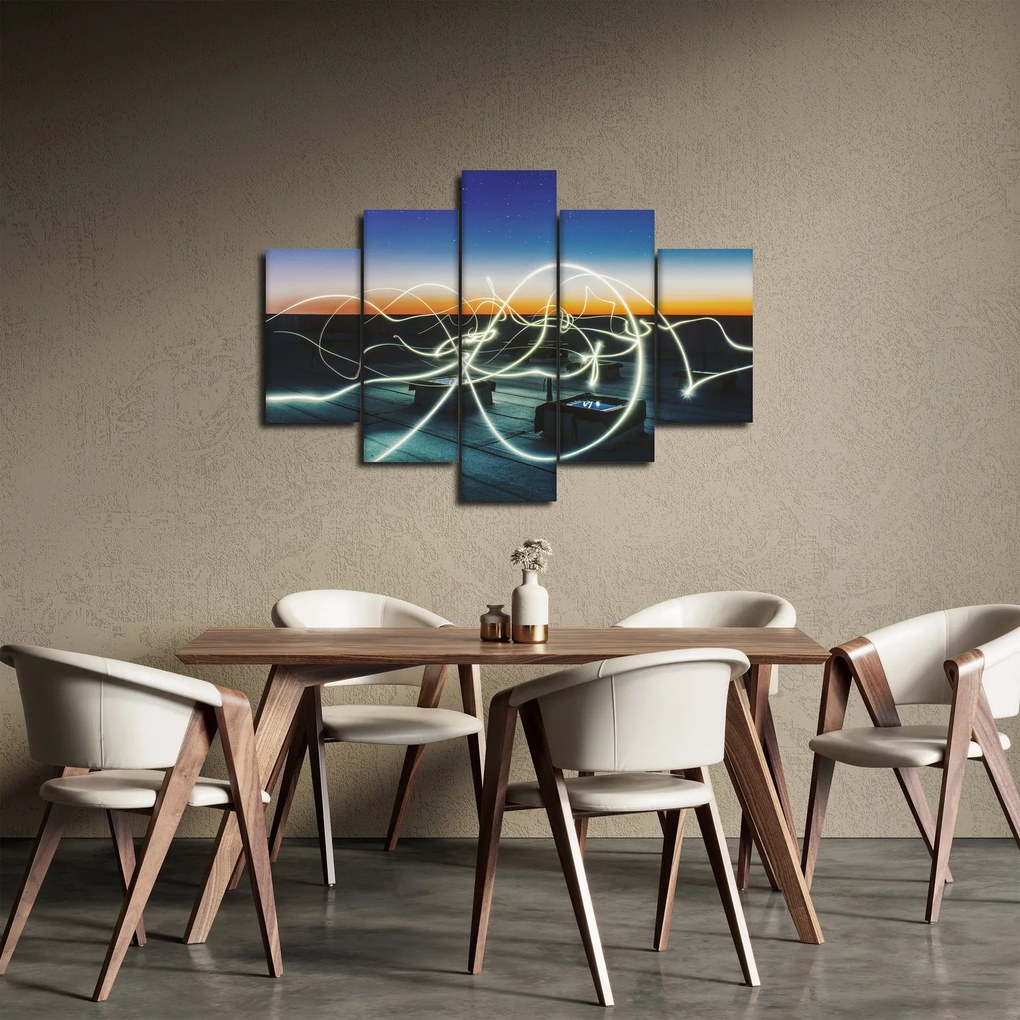 Obraz - pohľad na oblohu zo strechy (150x105 cm)