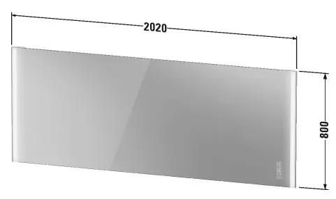 Duravit XViu - Zrkadlo 2020x800 mm s osvetlením, champagne matná XV70490B1B1