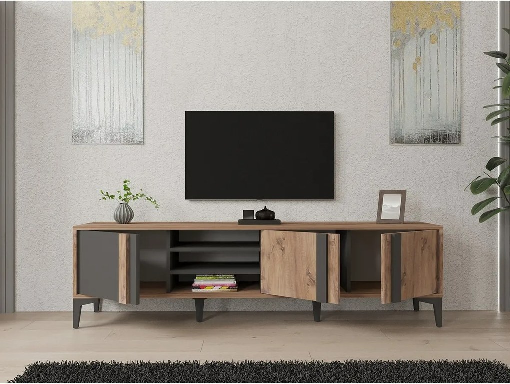 Mengu Atlantic Pine a Anthracite TV stolík