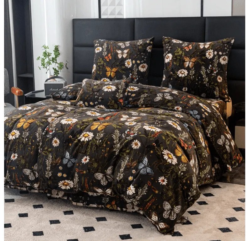 Mikroplyšové obliečky MEADOW BUTTERFLY farebné Rozmer obliečky: 70 x 90 cm | 140 x 200 cm