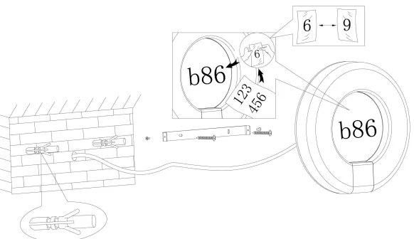 Eglo 98147 - LED Domové číslo MARCHESA LED/15W/230V IP44