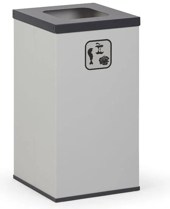 Kôš na triedený odpad 50 L, úchyt na vrece, sivý/čierny