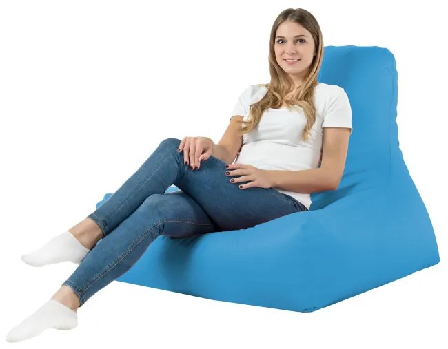 Kreslo Bali ekokoža svetlomodré