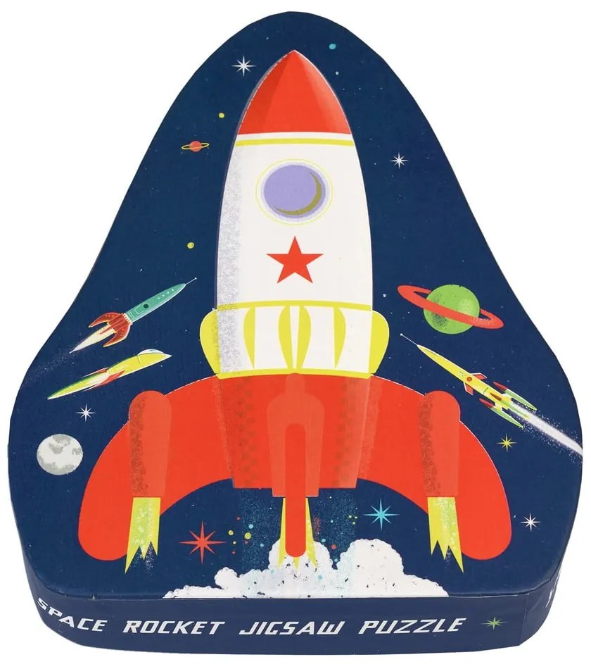Puzzle (počet dielikov 18) Space Age rocket – Rex London