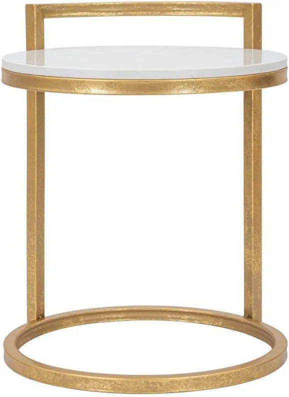 Okrúhly odkladací stolík s mramorovou doskou ø 40,5 cm Round Marble – Mauro Ferretti