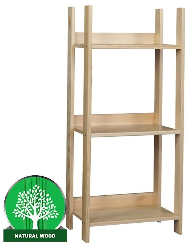 Regál eko nízky 120 borovica lak