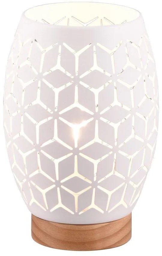 Biela stolová lampa (výška 21 cm) Bidar – Trio