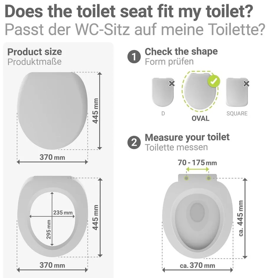 Záchodová doska s automatickým zatváraním 37 x 44,5 cm Ostuni – Wenko